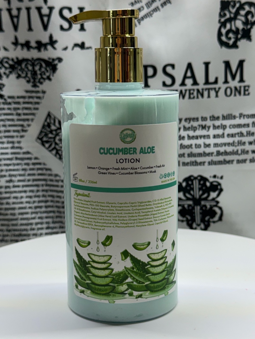 Aminnah Cucumber Aloe Lotion – Soothing Hydration